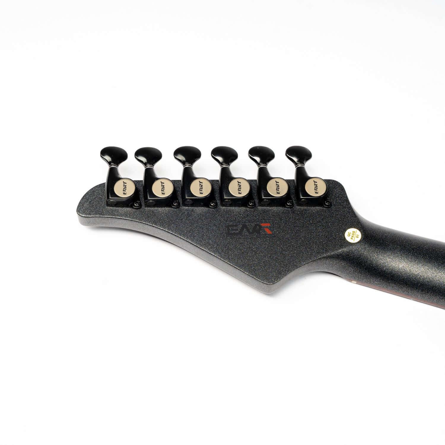 EART Guitars, TL-281, Roasted Canada Maple Neck Rock Metal Electric Guitars, Black - Image 5