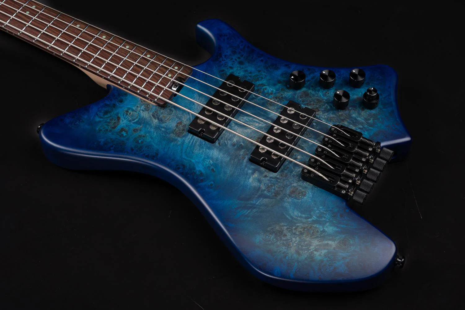 Eart Guitars, BW-5, Roasted Bookmatch Mahogany Body 5 String Bass - Image 5